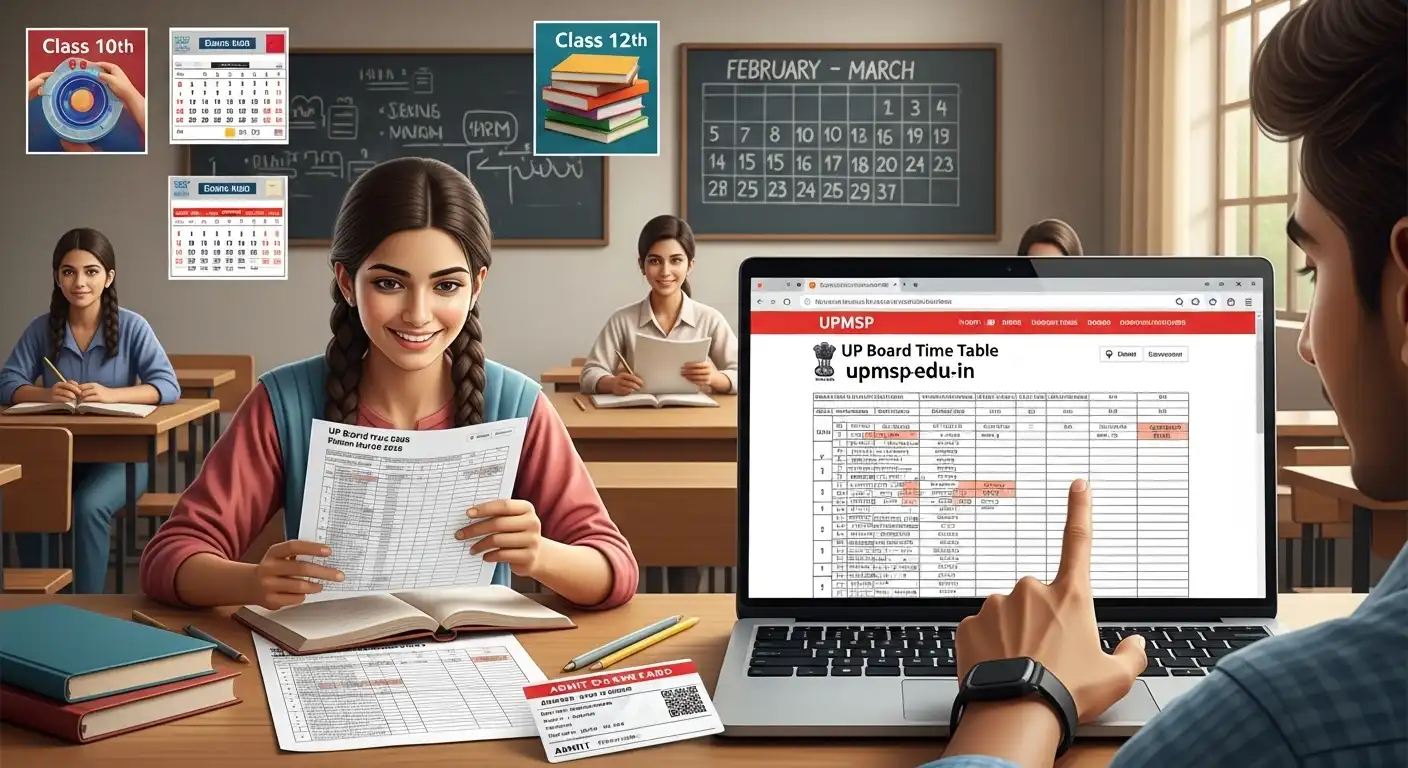 UP Board Exam Date 2026: UPMSP Class 10th और 12th Time Table की पूरी जानकारी