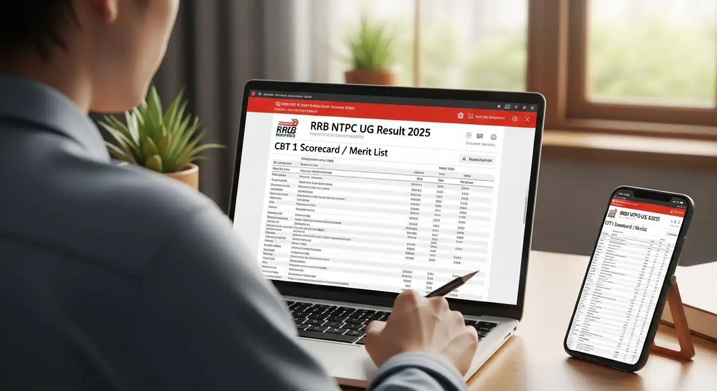 RRB NTPC UG Result 2025: CBT 1 Scorecard, Merit List और Cut Off की पूरी जानकारी